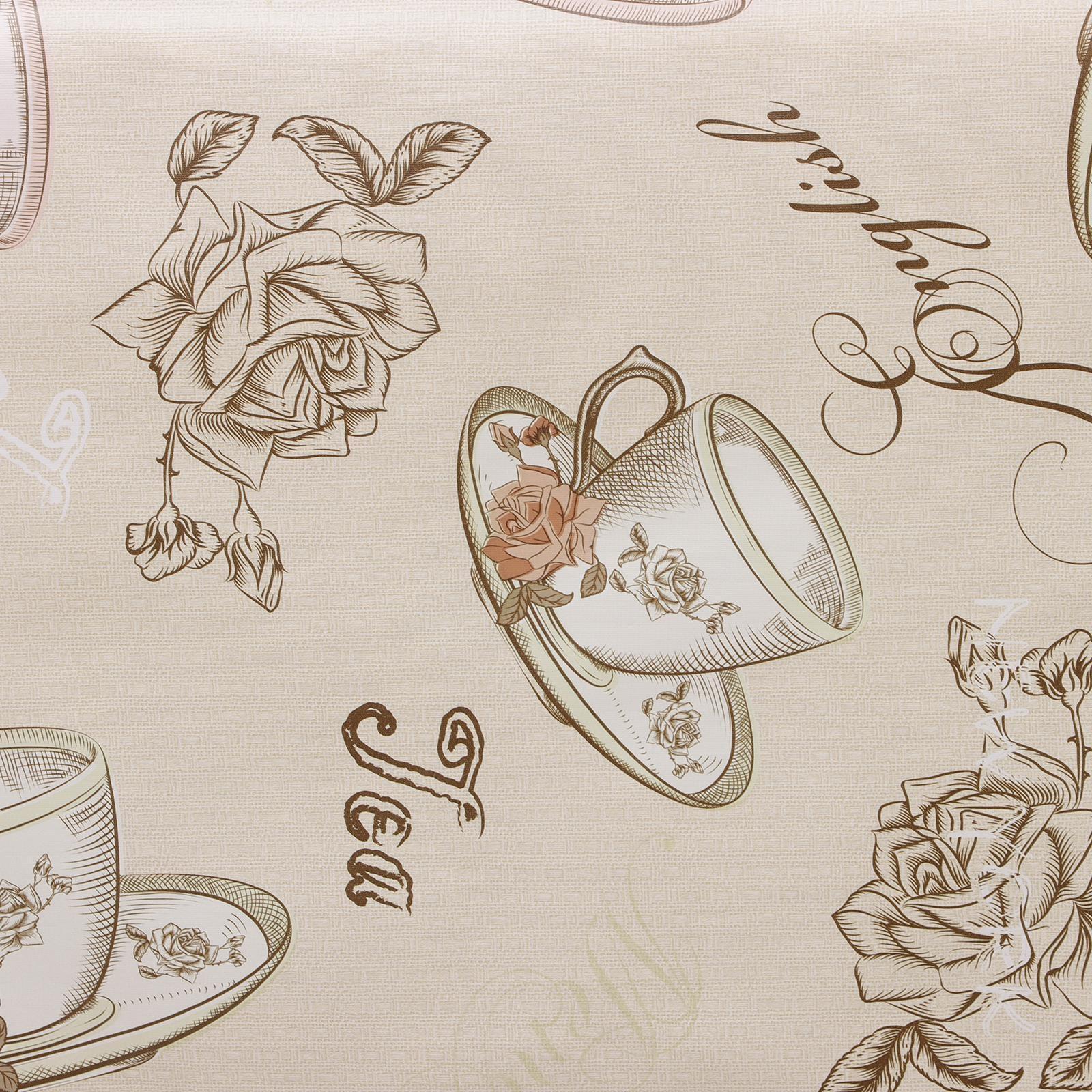 Клеёнка столовая на тканевой основе Доляна «Чай», рулон 20 метров, ширина 137 см