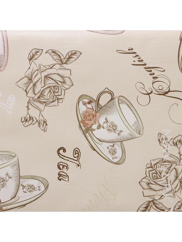 Клеёнка столовая на тканевой основе Доляна «Чай», рулон 20 метров, ширина 137 см