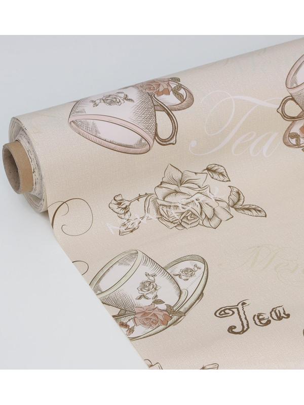 Клеёнка столовая на тканевой основе Доляна «Чай», рулон 20 метров, ширина 137 см