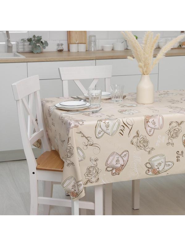 Клеёнка столовая на тканевой основе Доляна «Чай», рулон 20 метров, ширина 137 см