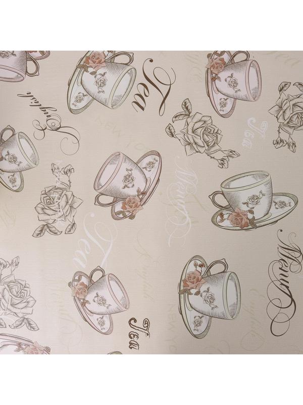 Клеёнка столовая на тканевой основе Доляна «Чай», рулон 20 метров, ширина 137 см