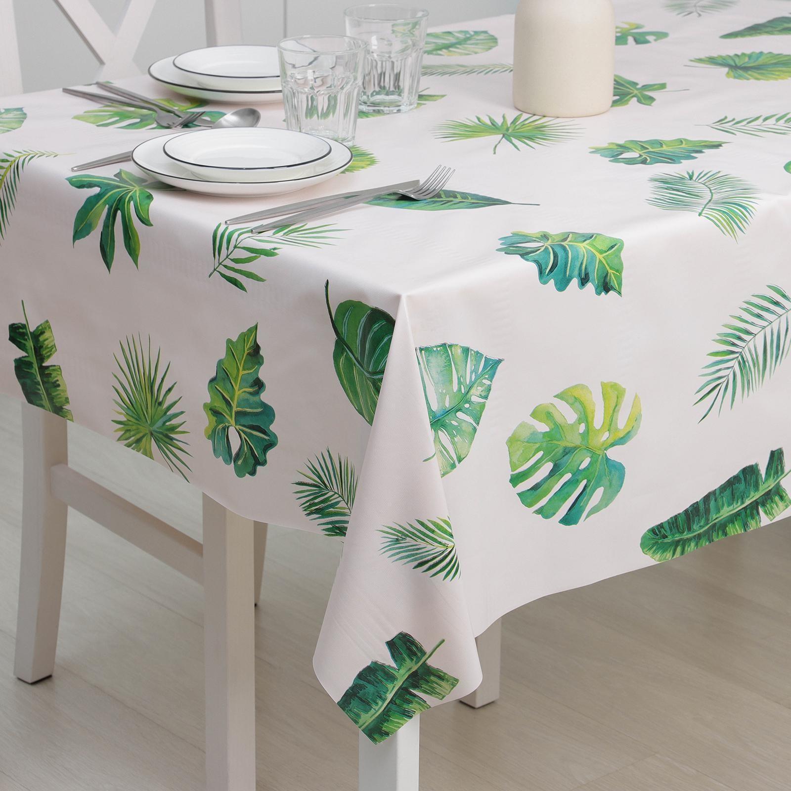 Клеёнка столовая на тканевой основе Доляна «Тропики», рулон 20 метров, ширина 137 см