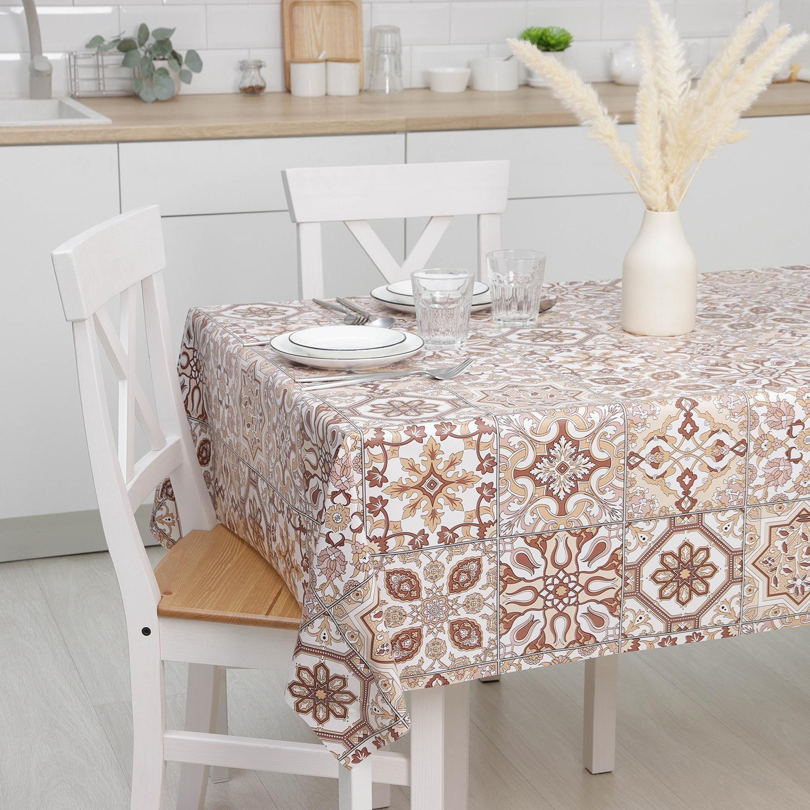 Клеёнка столовая на тканевой основе Доляна «Велла», рулон 20 метров, ширина 137 см