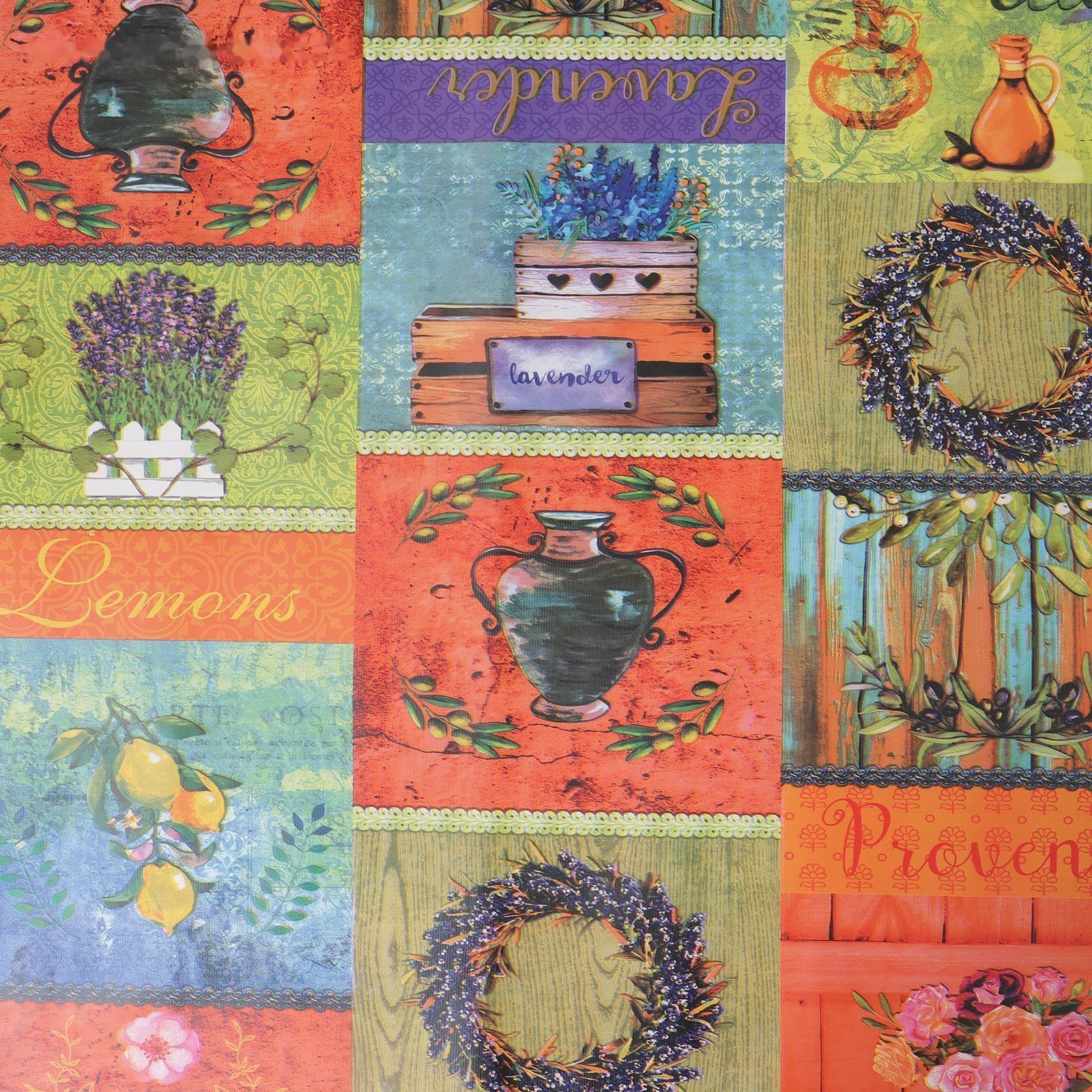 Клеёнка столовая на тканевой основе Доляна «Прованс», рулон 20 метров, ширина 137 см