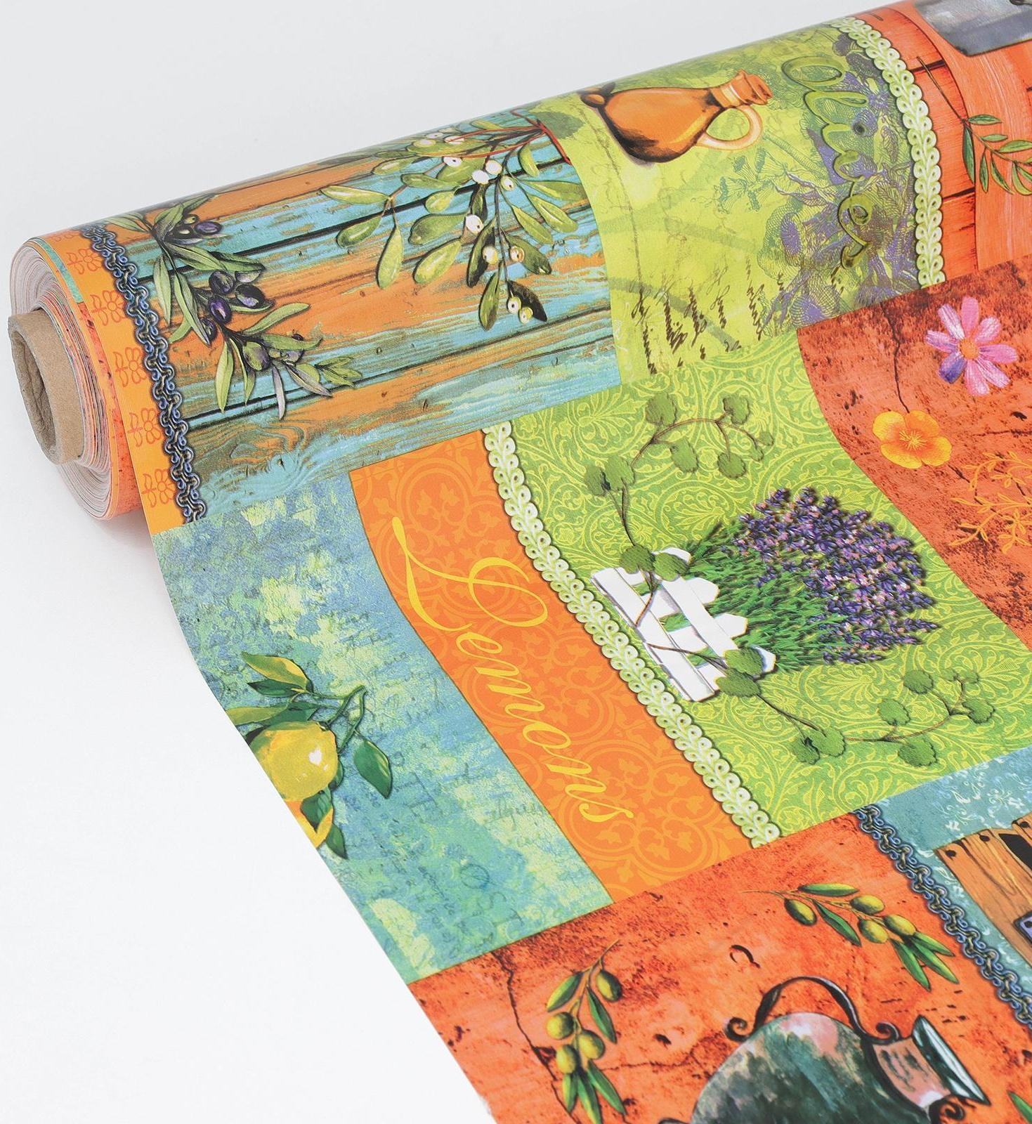 Клеёнка столовая на тканевой основе Доляна «Прованс», рулон 20 метров, ширина 137 см