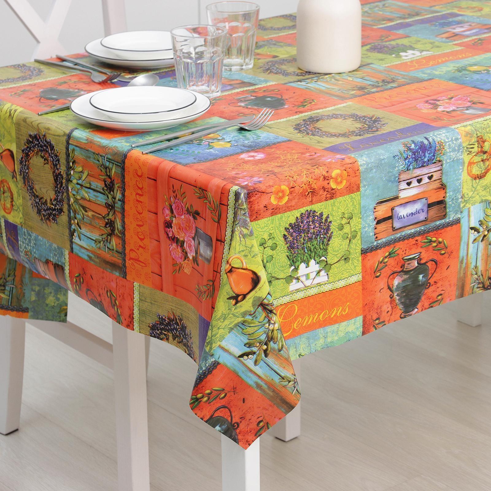 Клеёнка столовая на тканевой основе Доляна «Прованс», рулон 20 метров, ширина 137 см