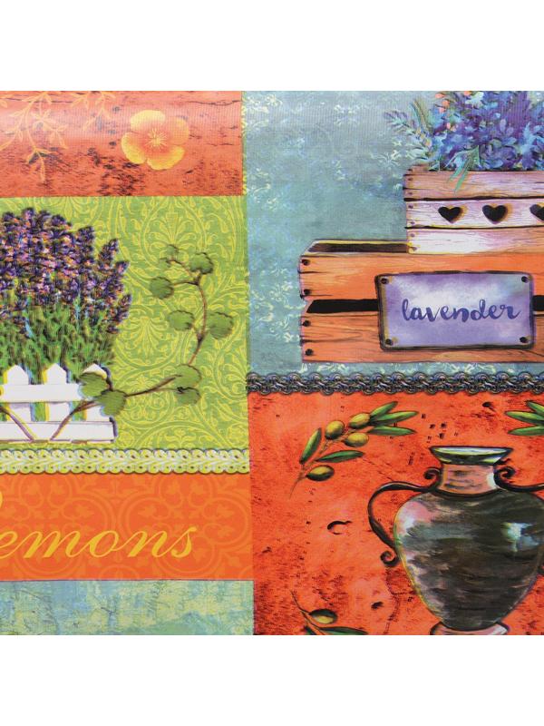 Клеёнка столовая на тканевой основе Доляна «Прованс», рулон 20 метров, ширина 137 см