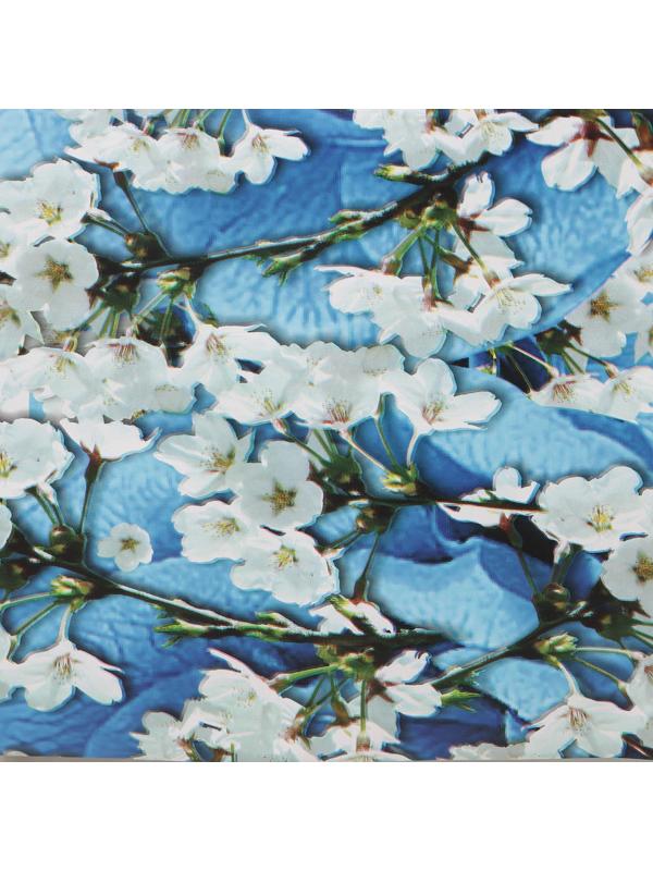 Клеёнка столовая на тканевой основе Доляна «Синие розы», рулон 20 метров, ширина 137 см