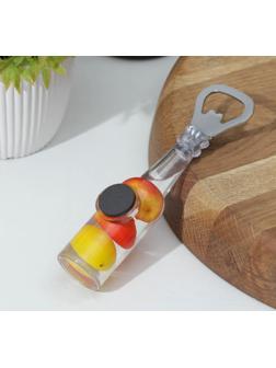 Открывалка «Бутылёк», на магните, 13,5×2,5×3 см, цвет хромированный