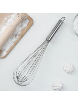 Венчик для взбивания KONFINETTA «Сильвер», струна 1,3 мм, 37×8×8 см
