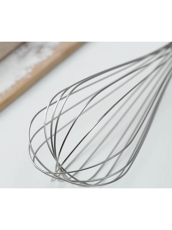 Венчик для взбивания KONFINETTA «Сильвер», струна 1,3 мм, 37×8×8 см