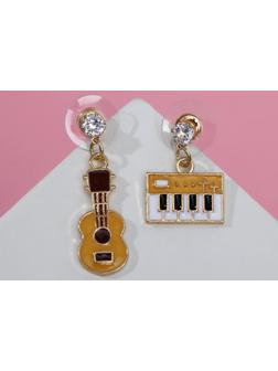 Серьги эмаль 