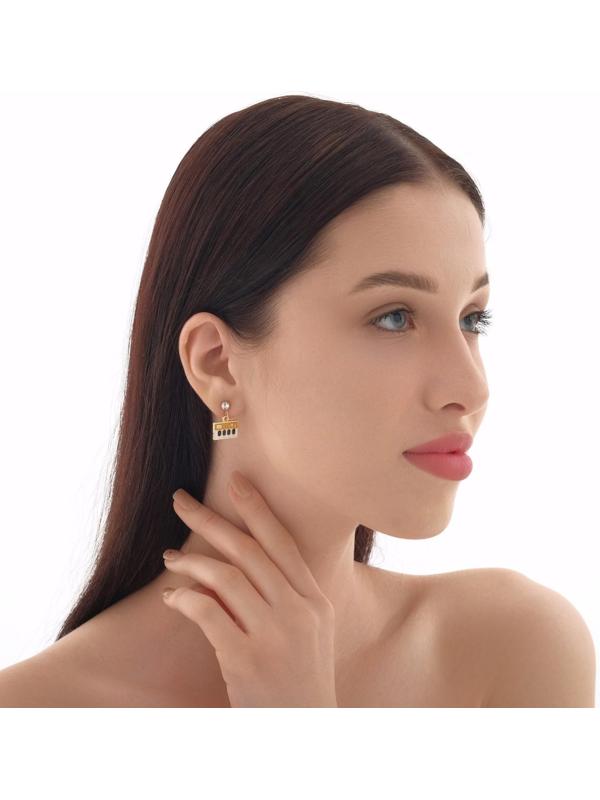 Серьги эмаль 