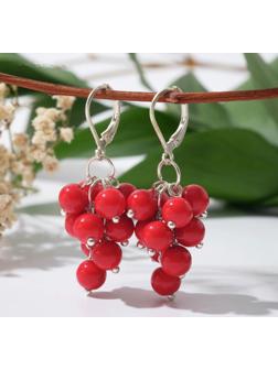 Серьги посеребрение шар №6 