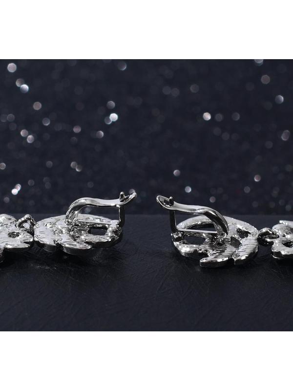 Серьги висячие со стразами 