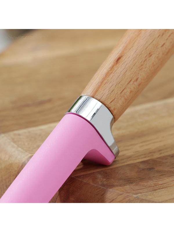 Лопатка с прорезями Доляна «Стелла», 29×8×2,5 см, цвет розовый