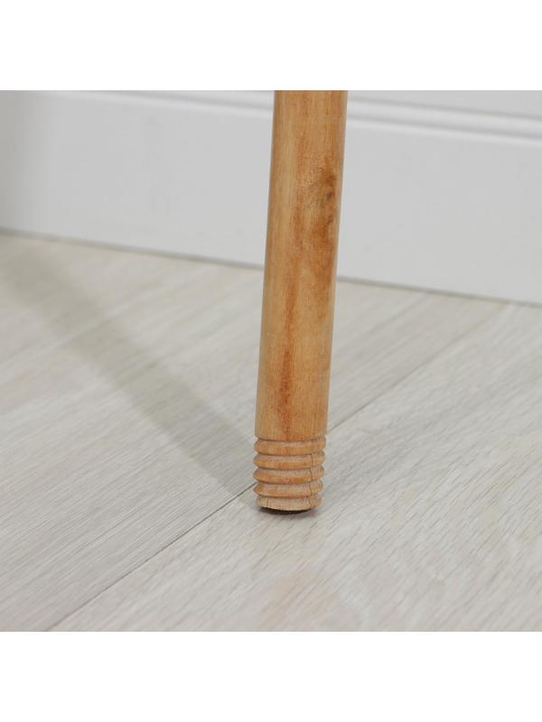 Черенок деревянный, лакированный Доляна, 119×2,2 см, c еврорезьбой