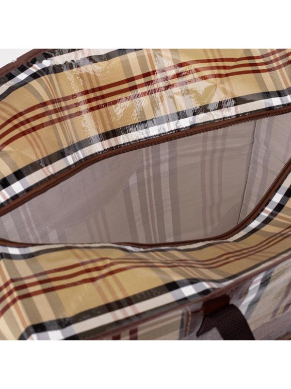 Сумка хозяйственная на молнии, 73 л, цвет кофе