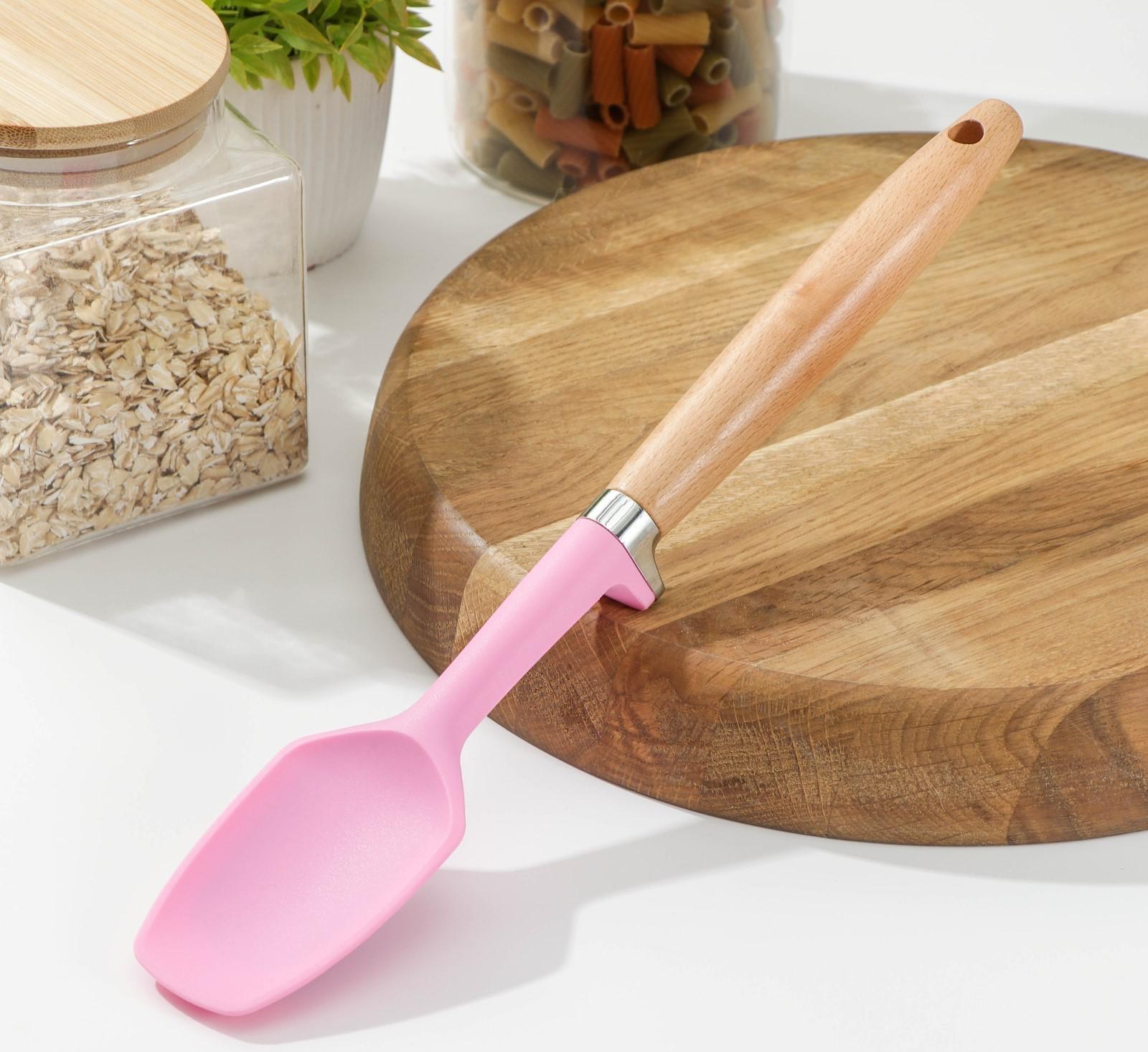 Лопатка Доляна «Стелла», 31×5,5×2,5 см, цвет розовый