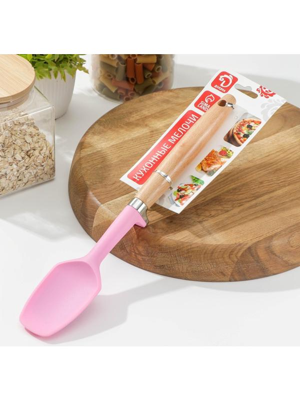 Лопатка Доляна «Стелла», 31×5,5×2,5 см, цвет розовый