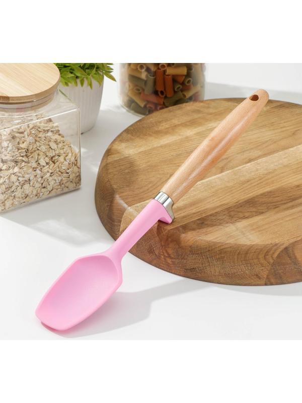 Лопатка Доляна «Стелла», 31×5,5×2,5 см, цвет розовый