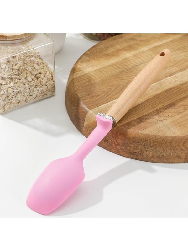 Лопатка Доляна «Стелла», 31×5,5×2,5 см, цвет розовый