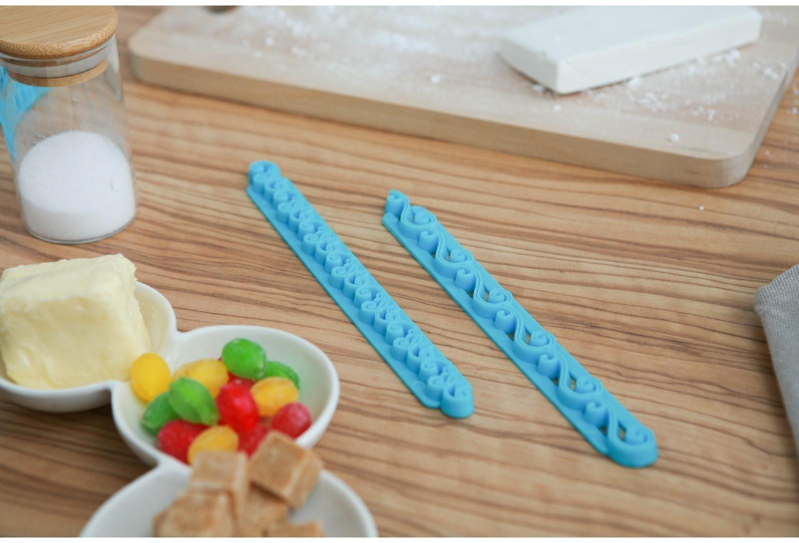 Набор печатей для марципана и теста «Завитки», 2 шт, 17×2×0,8 см