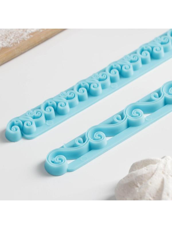 Набор печатей для марципана и теста «Завитки», 2 шт, 17×2×0,8 см