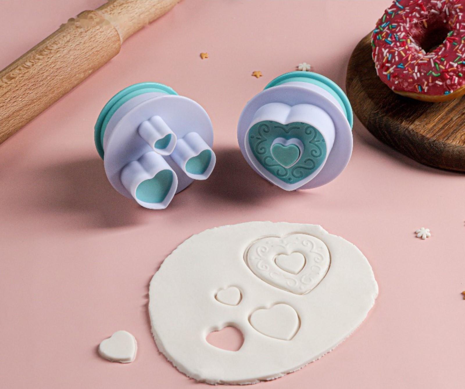 Набор плунжеров кондитерских «Любовь», 2 шт, цвет МИКС