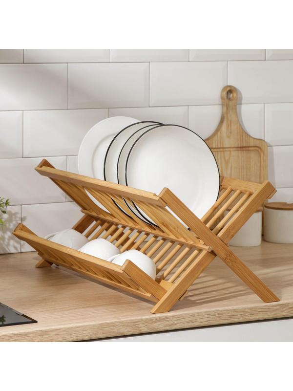 Сушилка для посуды «Бамбуковый лес», 2 яруса, 47×30 см, бамбук