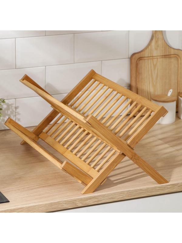 Сушилка для посуды «Бамбуковый лес», 2 яруса, 47×30 см, бамбук