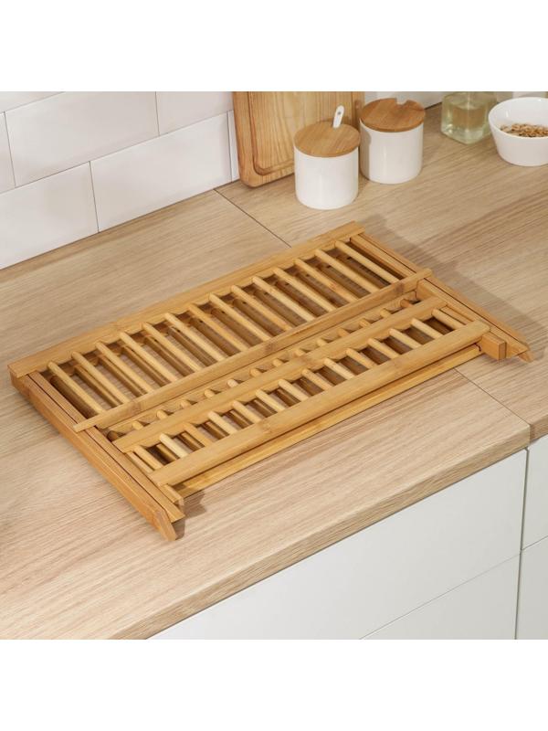 Сушилка для посуды «Бамбуковый лес», 2 яруса, 47×30 см, бамбук