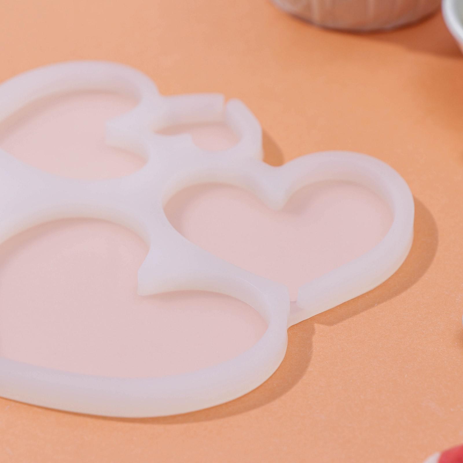 Форма для леденцов «Сердечки», 6 ячеек, 16×14×0,7 см, цвет белый