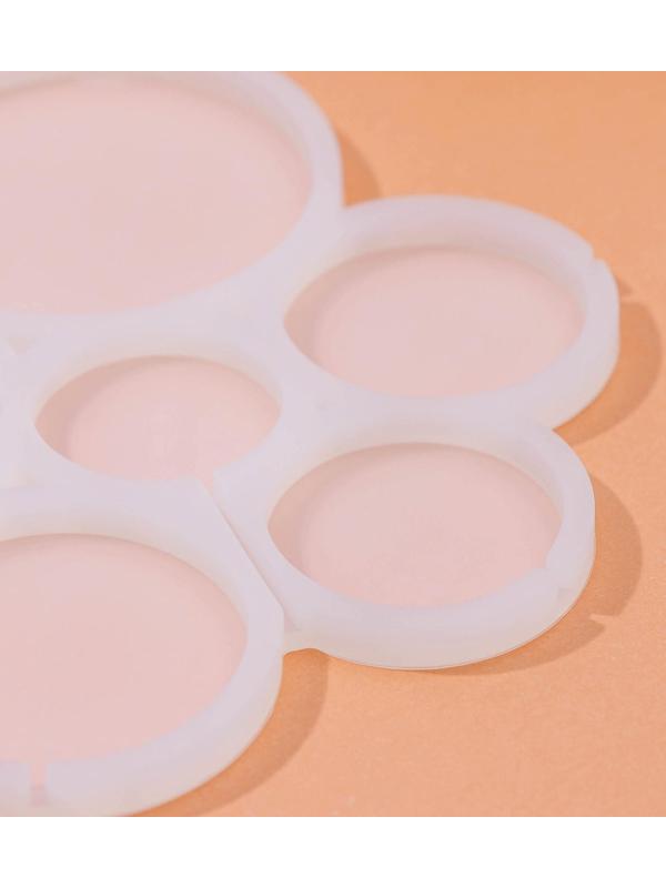 Форма для леденцов «Кругляши», 6 ячеек, 17×15,5×0,7 см, цвет белый