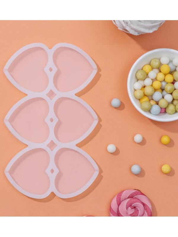 Форма для леденцов «Влюблённость», 6 ячеек, 16×10×0,7 см, цвет белый