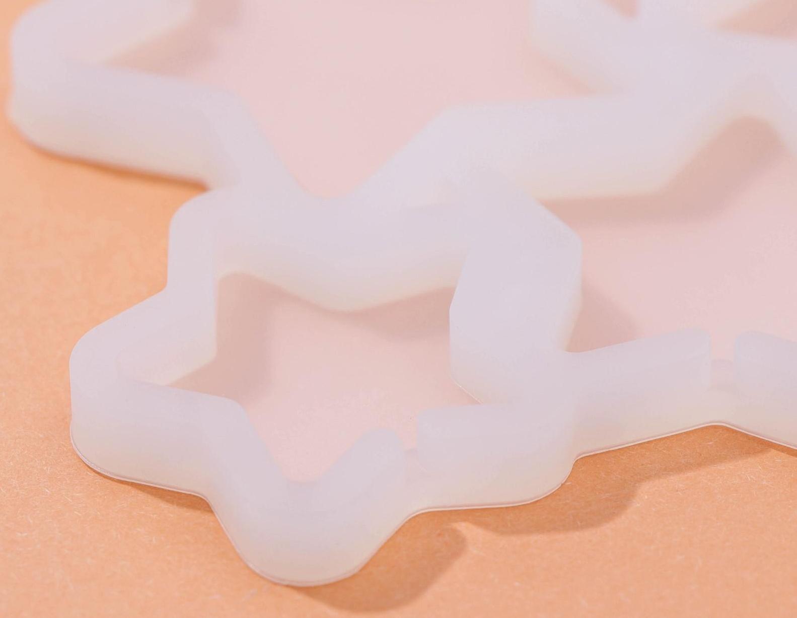 Форма для леденцов «Звёзды», 6 ячеек, 15,5×13,5×0,7 см, цвет белый