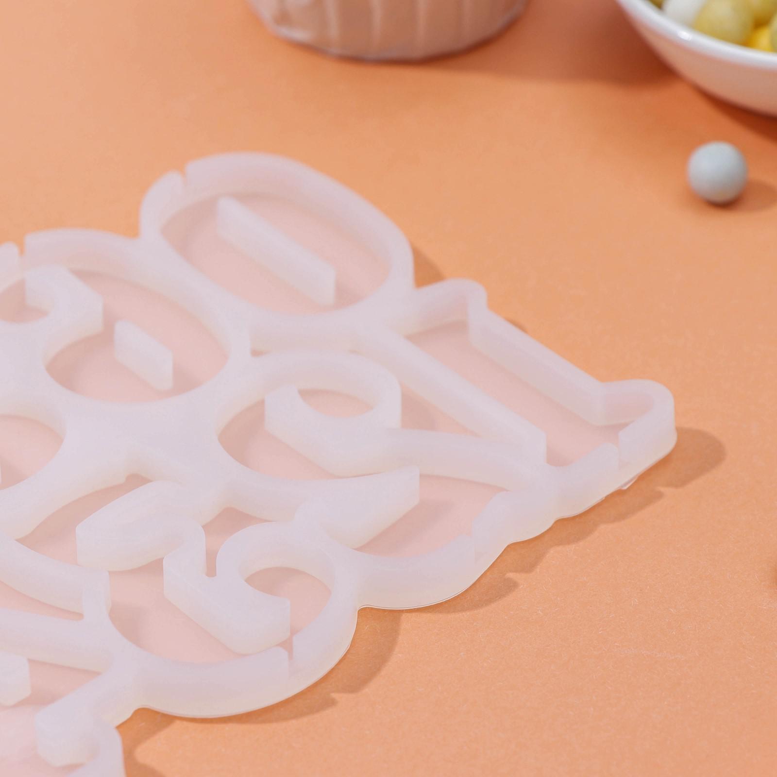 Форма для леденцов «Цифры», 10 ячеек, 16,5×10×0,7 см, цвет белый