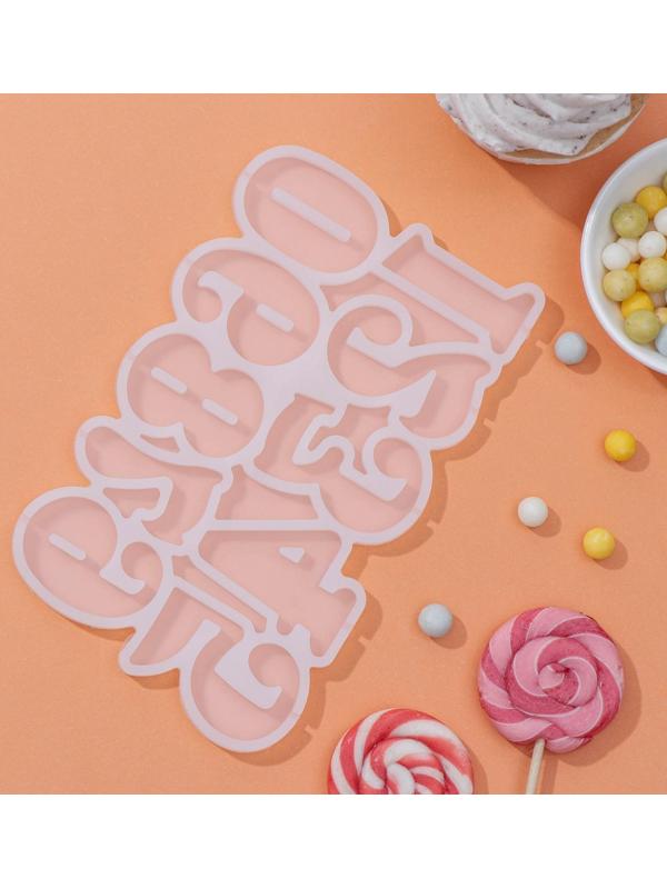 Форма для леденцов «Цифры», 10 ячеек, 16,5×10×0,7 см, цвет белый