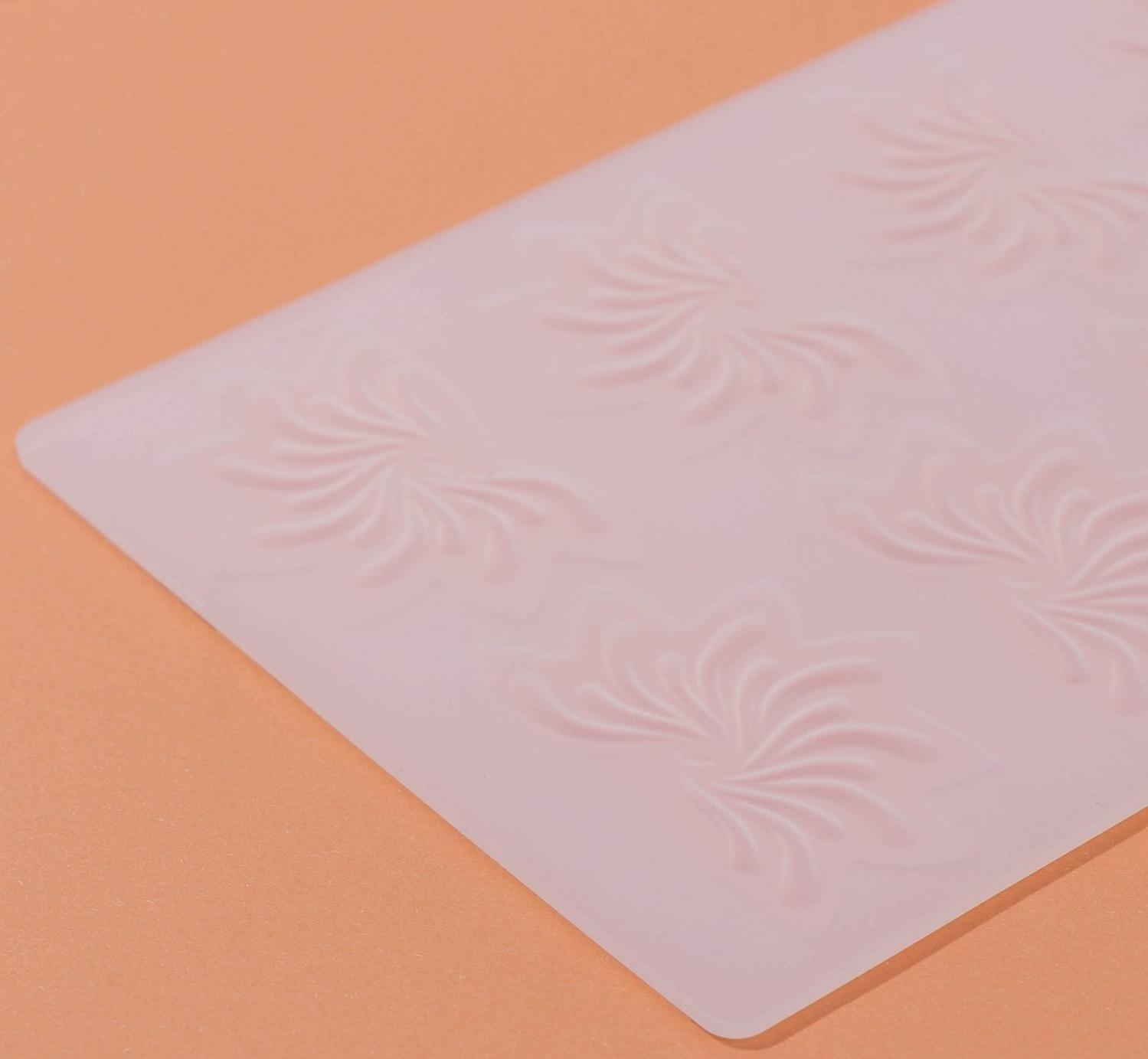 Силиконовый коврик для айстинга «Веер», 8 ячейки, 20×13×0,1 см, цвет прозрачный