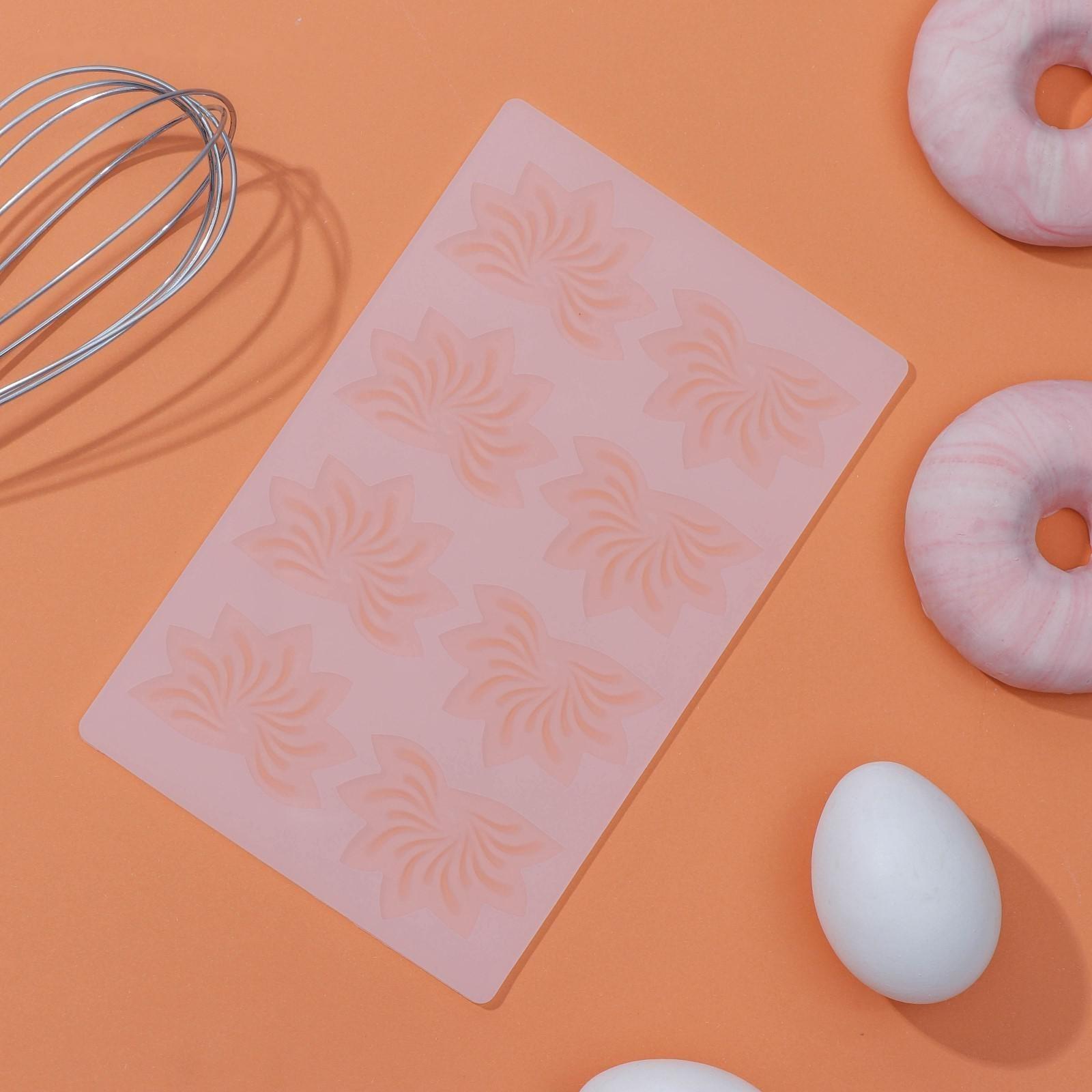 Силиконовый коврик для айстинга «Веер», 8 ячейки, 20×13×0,1 см, цвет прозрачный