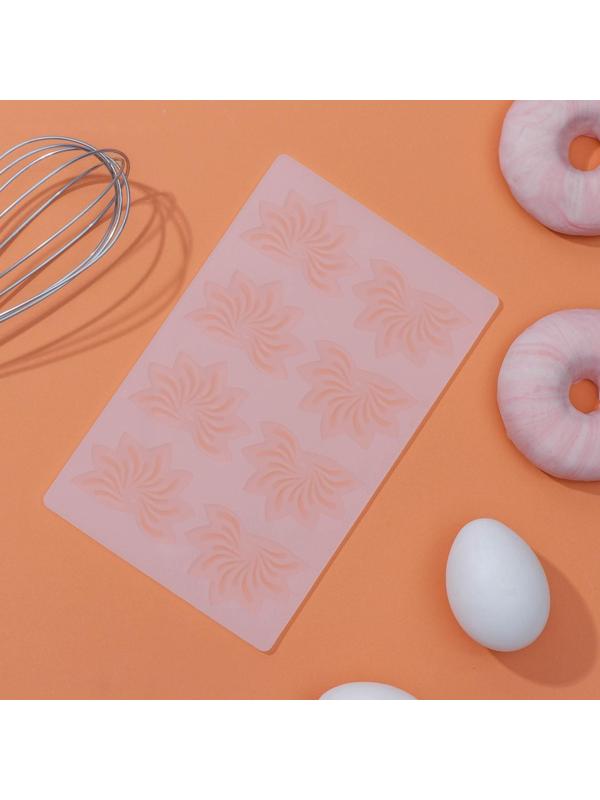 Силиконовый коврик для айстинга «Веер», 8 ячейки, 20×13×0,1 см, цвет прозрачный