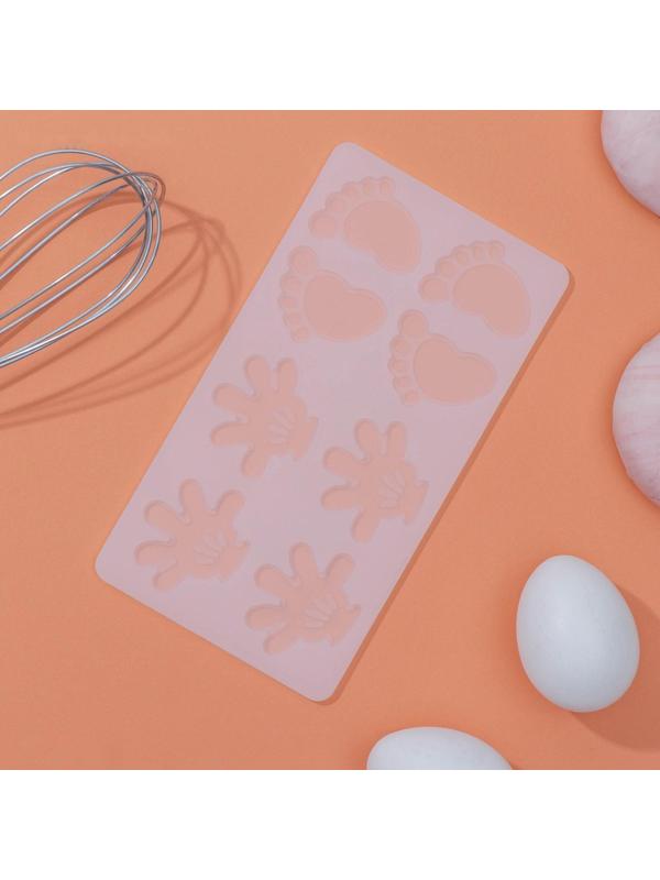 Силиконовый коврик для айстинга «Следопыт», 8 ячейки, 19×10,5×0,4 см, цвет прозрачный