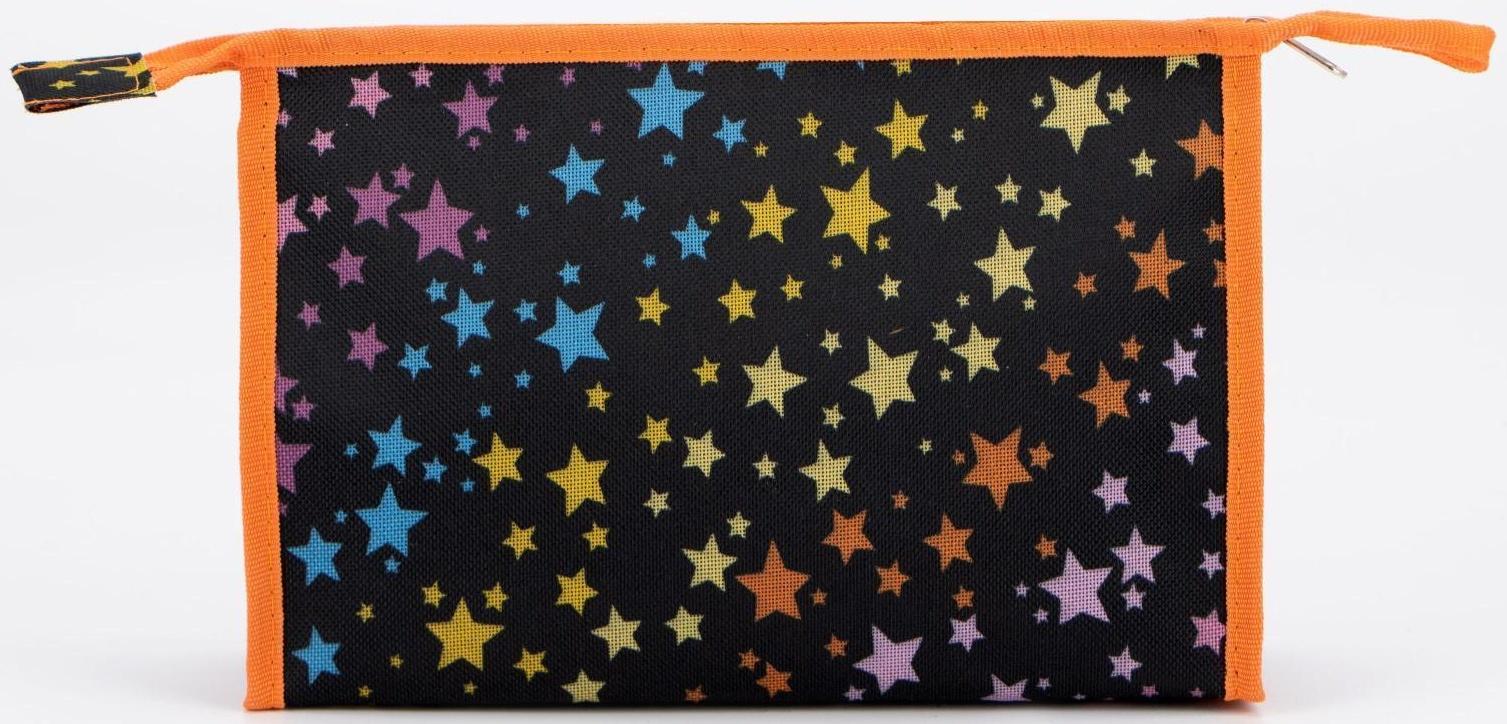 Косметичка на молнии, с подкладом, цвет чёрный