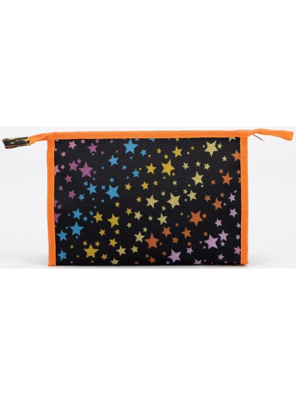 Косметичка на молнии, с подкладом, цвет чёрный