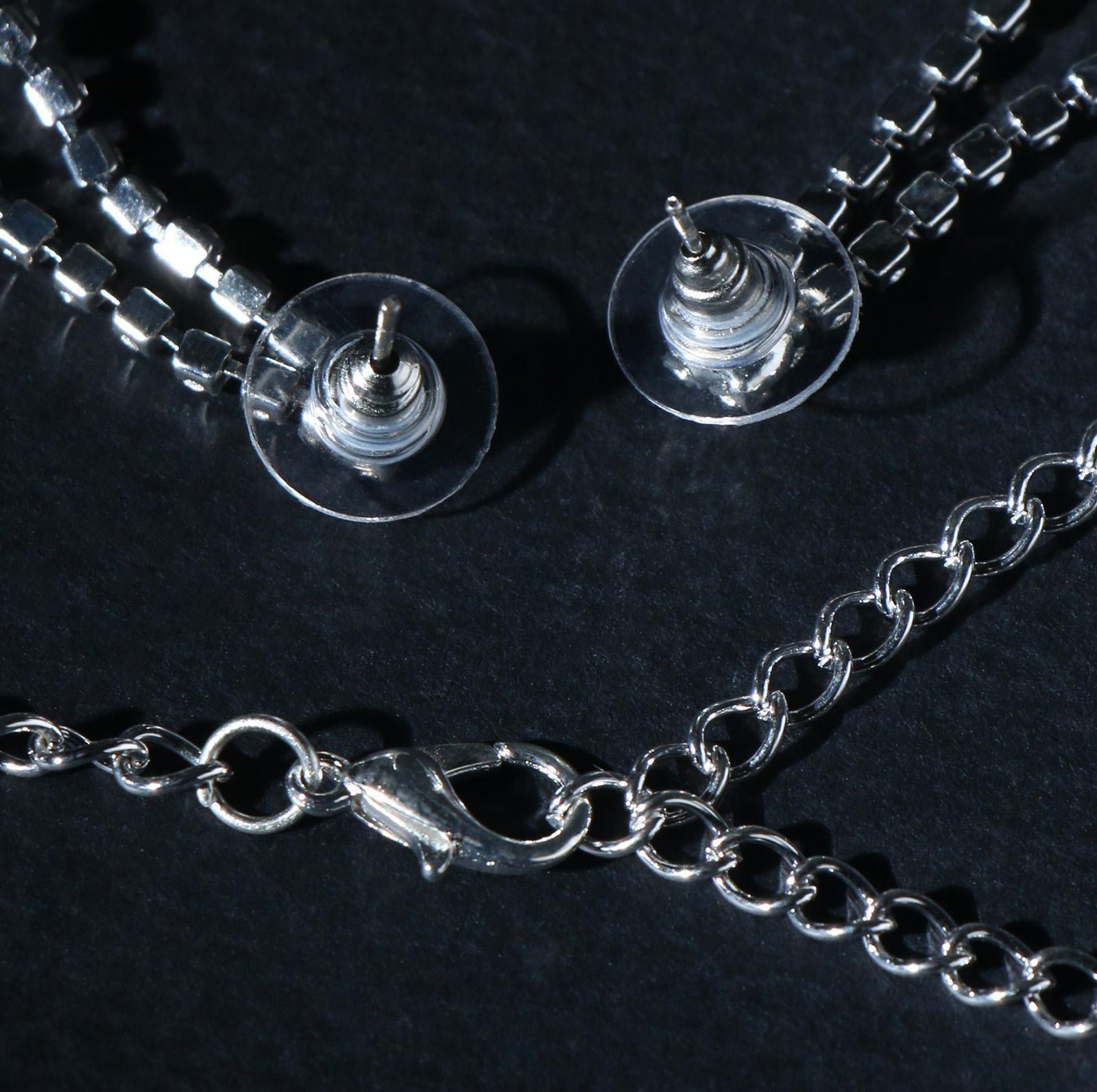 Набор 2 предмета: серьги, колье 