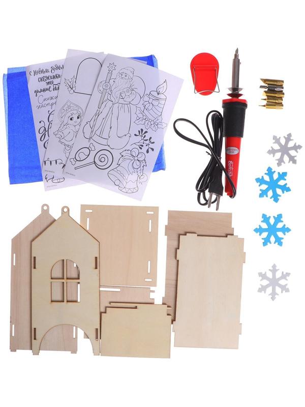 Набор для выжигания и росписи по дереву «Чайный домик»