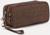Косметичка, 2 отдела на молниях, цвет коричневый