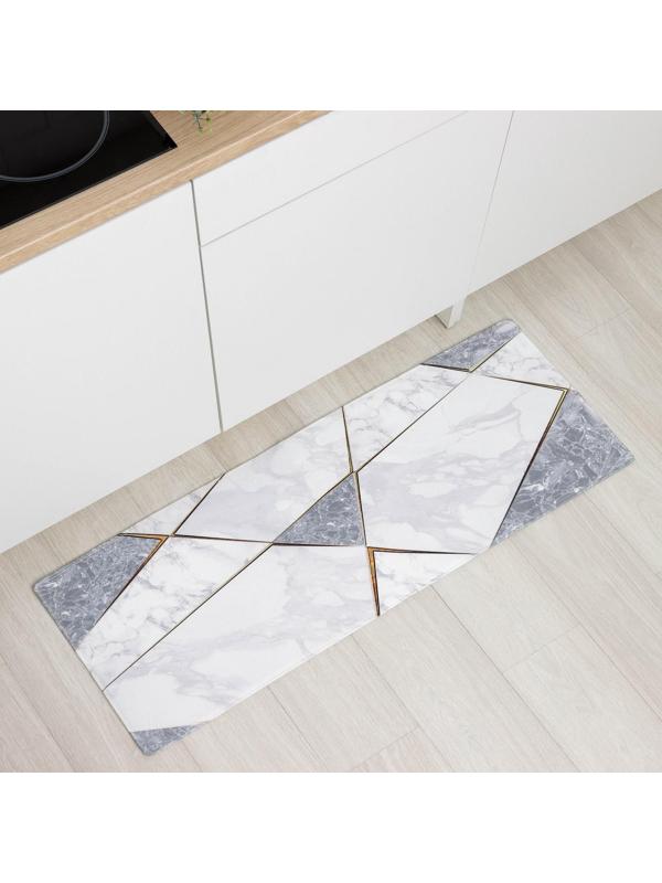 Коврик для ванной Доляна «Мрамор», 45×120 см