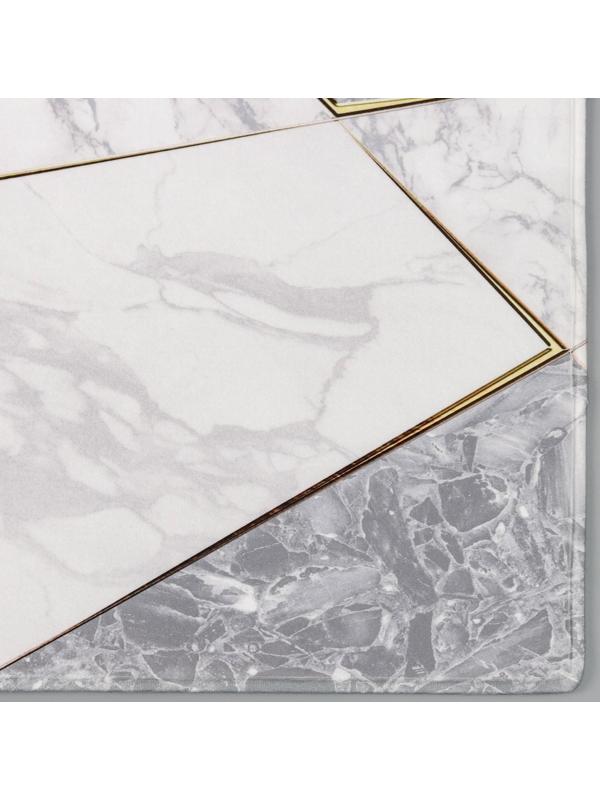 Коврик для ванной Доляна «Мрамор», 45×120 см