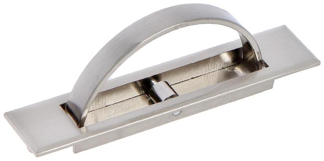 Ручка потайная CAPPIO, цинк, м/о 85 мм, L =100 мм, цвет матовый никель